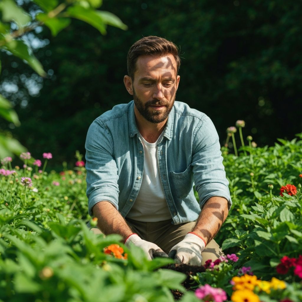 Man engaged in active outdoor lifestyle